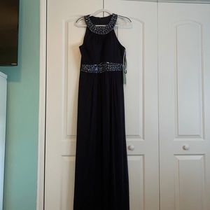 Navy blue maxi dress